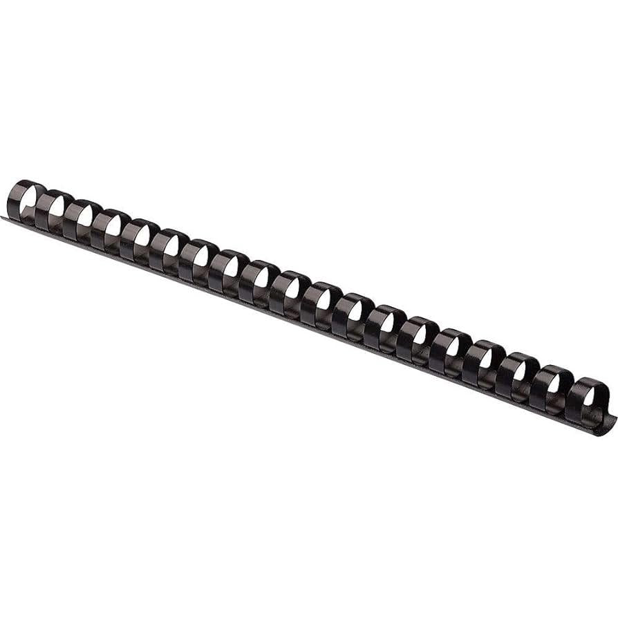 BINDING COMBS 8MM PL. BLACK 100PK CRC62003