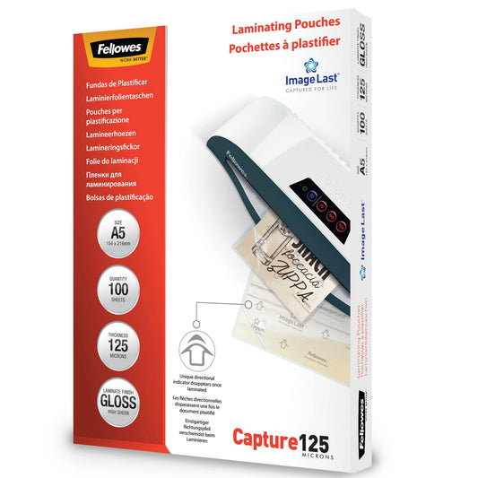 LAMINATING POUCHES A5 125MIC 100PK CRC53073