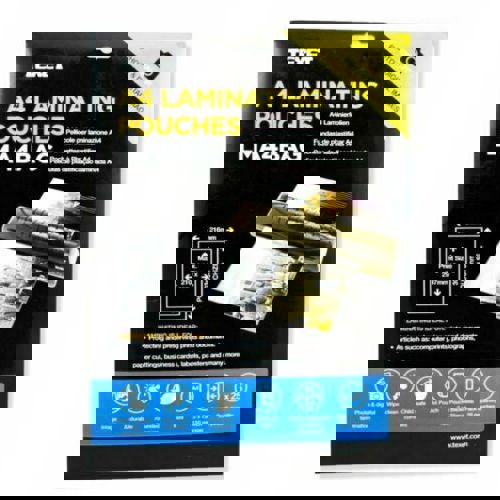 LAMINATING POUCHES A4 80MIC ADH BACK 100PK CRC53022
