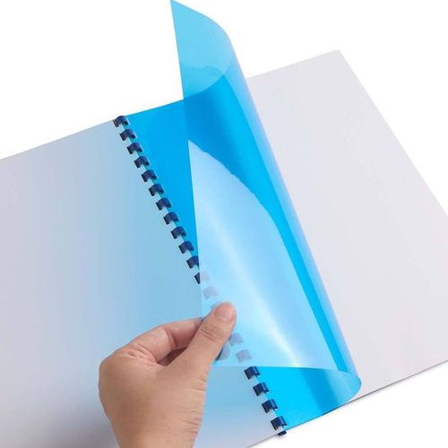 BINDING COVER PVC BLUE A4 100PK CRC53782