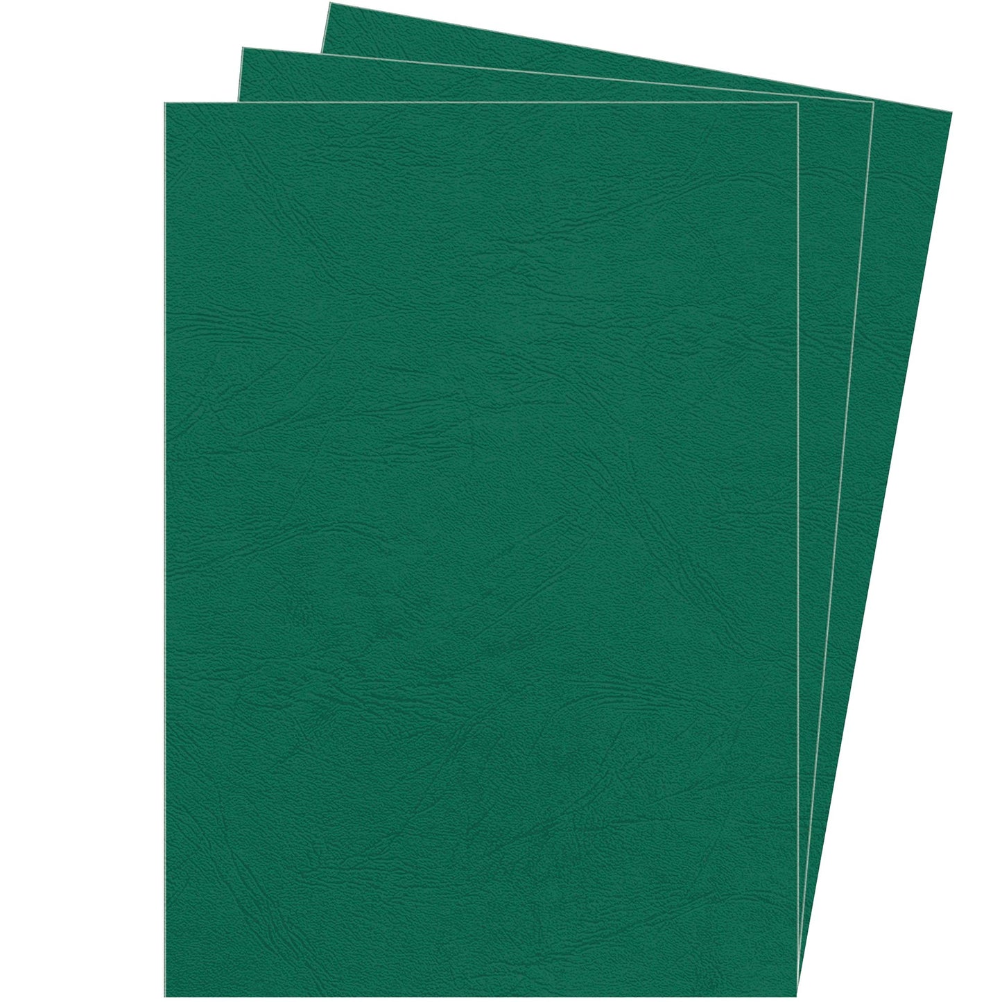 BINDING COVER LEATHERBOARD GREEN A4 100PK CRC53819