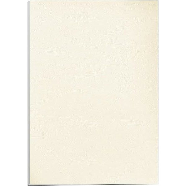 BINDING COVER LEATHERBOARD IVORY A4 100PK CRC53700