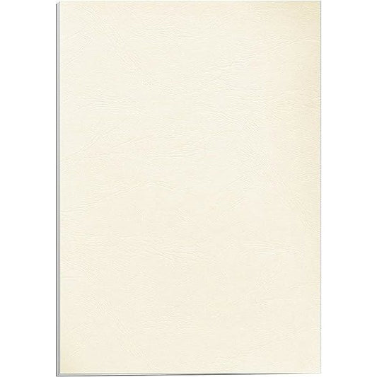 BINDING COVER LEATHERBOARD IVORY A4 100PK CRC53700