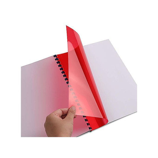 BINDING COVER PVC RED  A4 100PK CRC53783