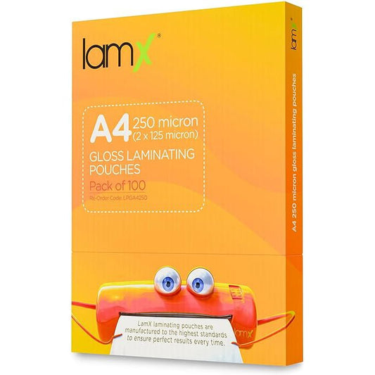 LAMINATING POUCHES A4 80MIC 250PK CRC53129