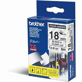 BROTHER TZE141 18MM BLK ON CLEAR