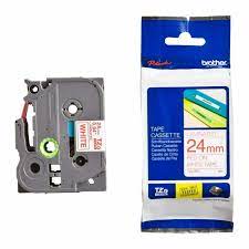 BROTHER TZE252 24MM RED ON WHITE