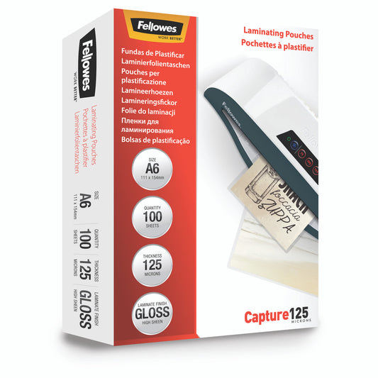 LAMINATING POUCHES A6 125MIC 100PK CRC53072