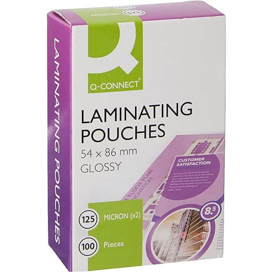 LAMINATING POUCHES 54X86 125MIC 100PK CRC53063